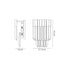 Kuna 3 Light Polished Nickel/Clear Sculpted Glass